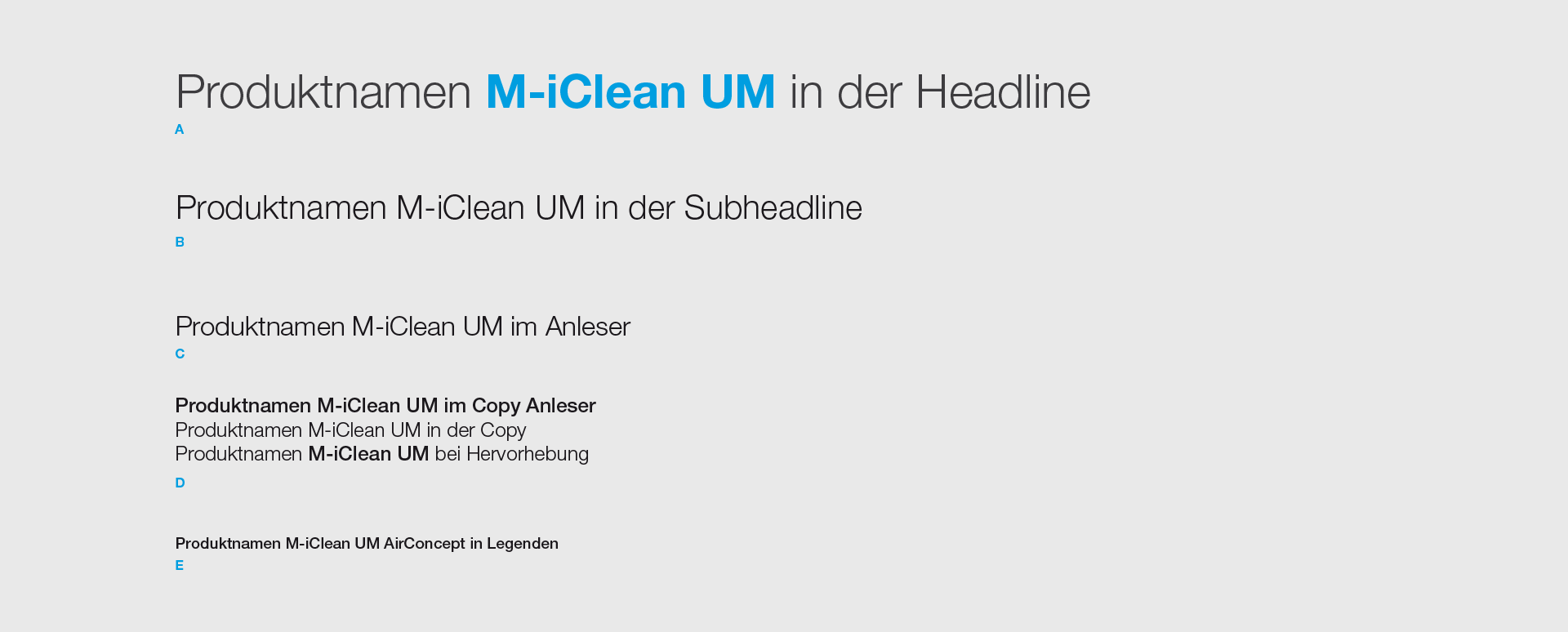 Typo product names MEIKO product names